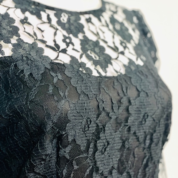 Wednesday Dresses Collections / Beene Black Lace Dress with ruffles - Picture 10 of 16